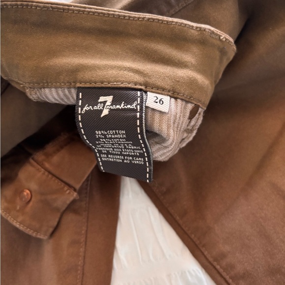 7 For All Mankind Chocolate Brown Jeggings. - Picture 2 of 7